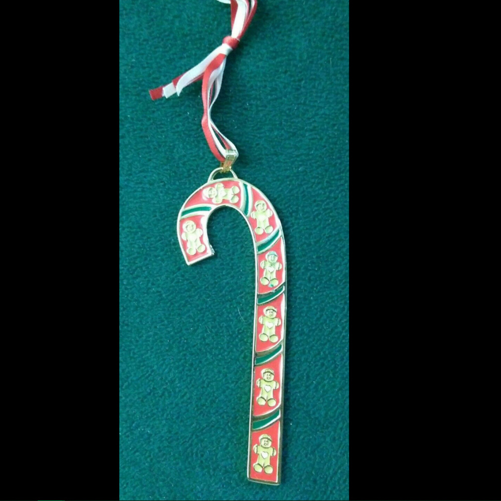 Wallace Ornament 2011 Gingerbread Man Candy Cane